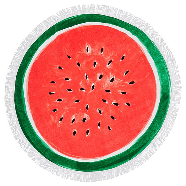 Watermelon Round Beach Towel