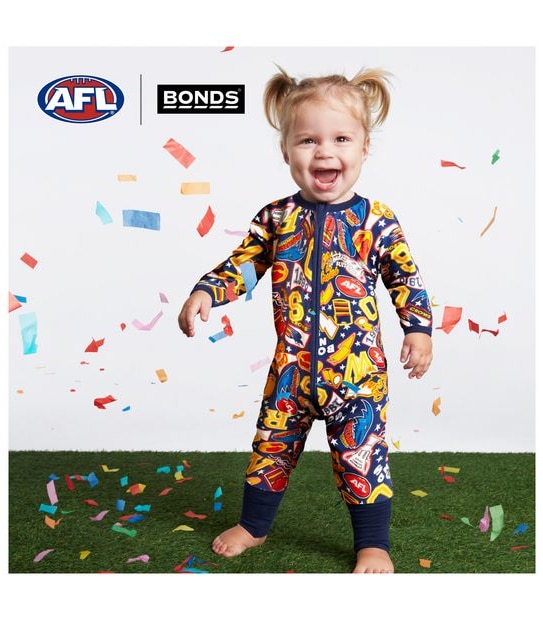 Bonds Baby AFL Adelaide Zip Wondersuit Coverall