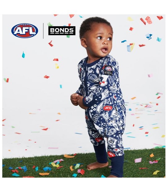 Bonds Baby AFL Geelong Zip Wondersuit Coverall