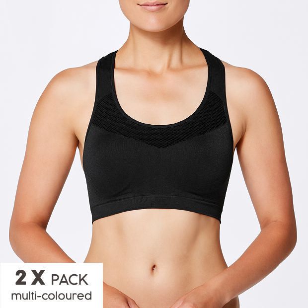 2 Pack Low Impact Sports Bra, Style:T744CW 2 Pack Low Impact Sports Bra, Style:T744CW