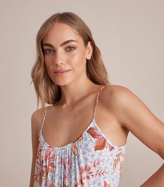 Resort Crinkle Tiered Midi Dress