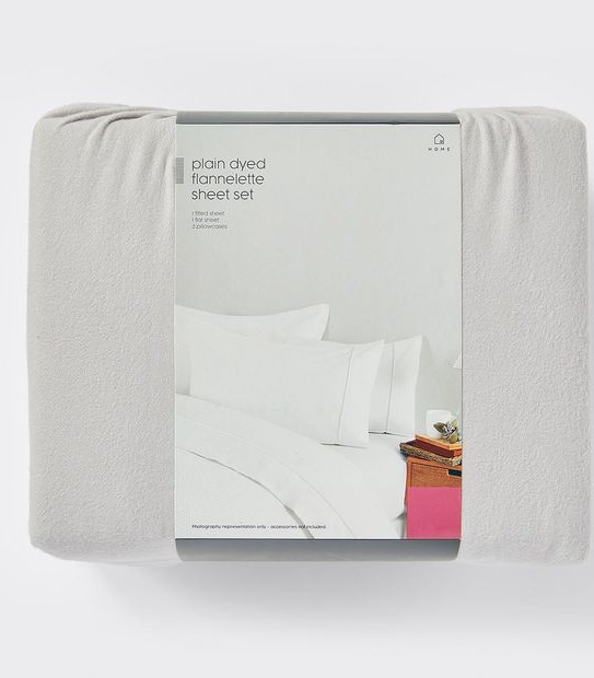 Plain Dyed Flannelette Sheet Set