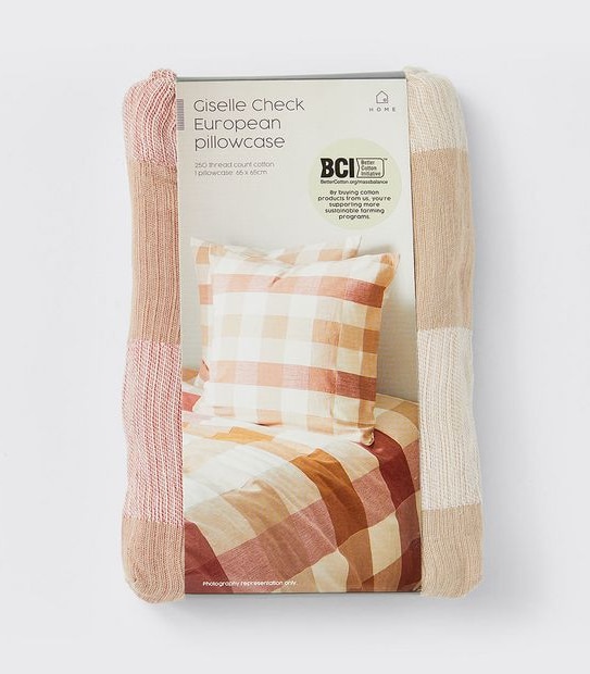Giselle Check European Pillowcase