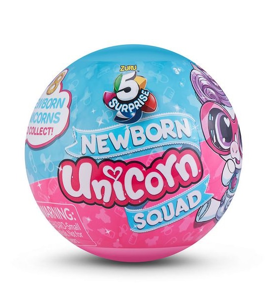 5 Surprise Unicorn Squad Series 4 Newborn Unicorn Mystery Collectible Capsule by ZURU - Assorted*