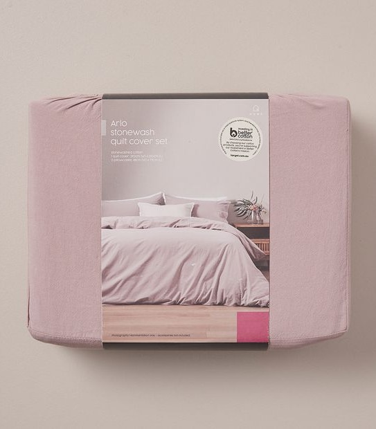 Arlo Stonewash Quilt Cover Set Target Australia