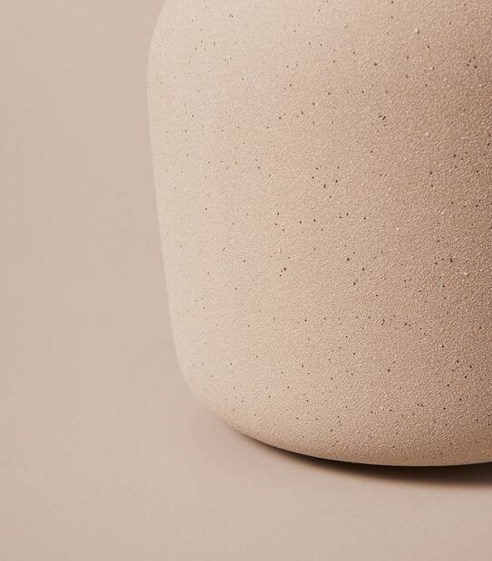 Faux Neutral Arrangement in Sandy Vase