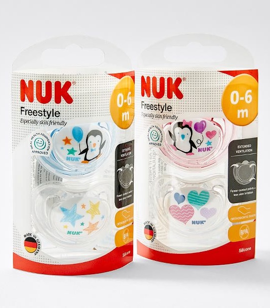 NUK Freestyle Soother 0-6mths - Assorted