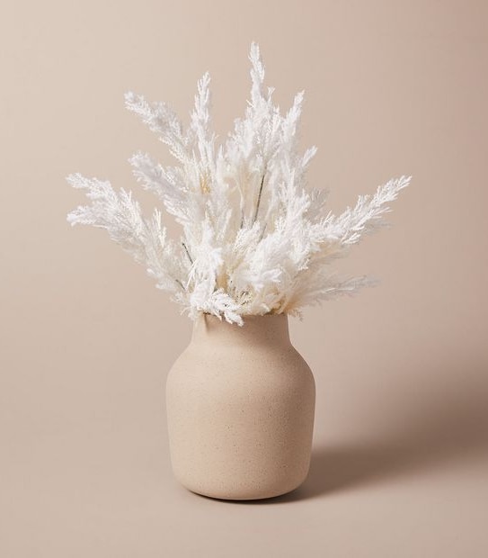 Faux Neutral Arrangement in Sandy Vase