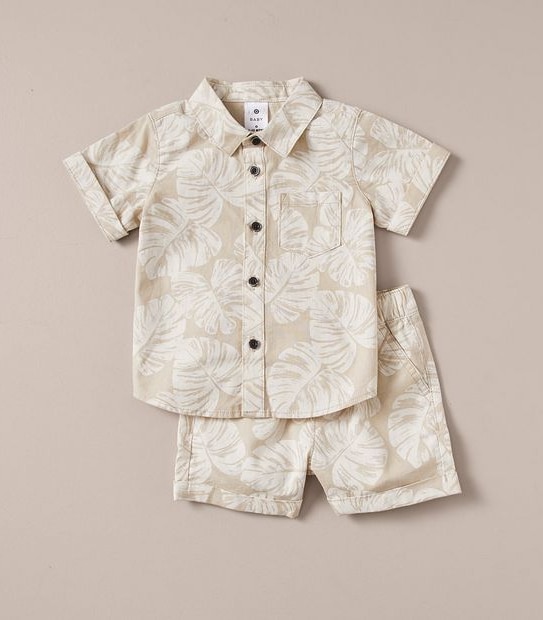 2 Piece Baby Linen Blend Set