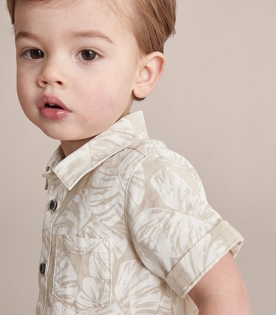 2 Piece Baby Linen Blend Set
