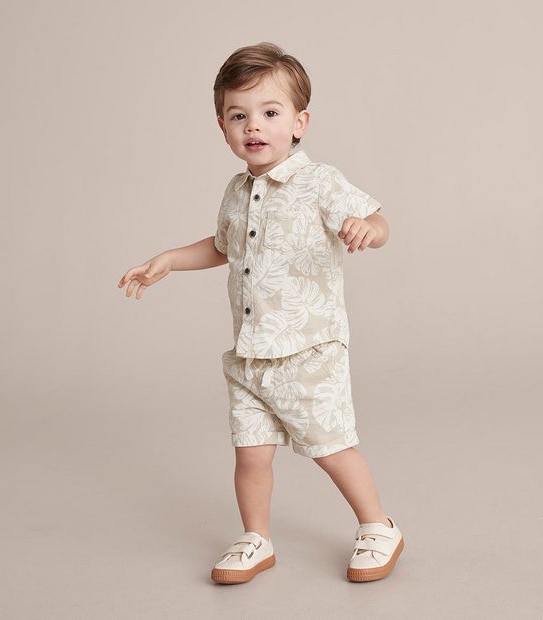 2 Piece Baby Linen Blend Set
