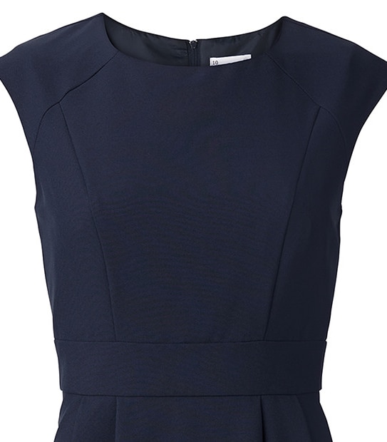 City Dressing Bi Stretch Navy Dress