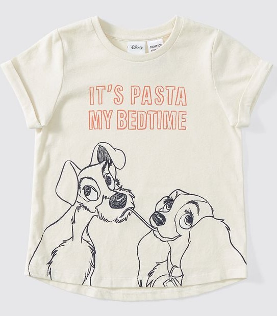 Disney Lady And The Tramp Print Pyjama Set - Orange