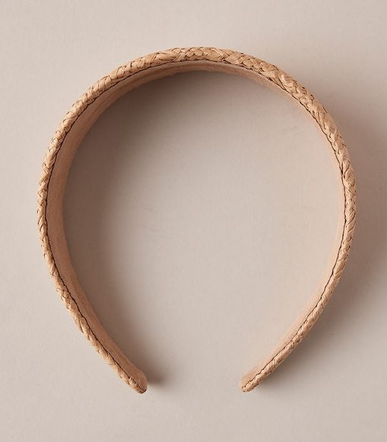 Flat Large Woven Headband - Natural