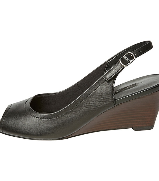 Victoria Leather Wedges
