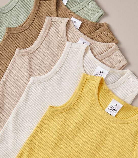 S23 246342_02 UNI SL RIB 5PK BODYSUIT OLIVNTE/BRWN