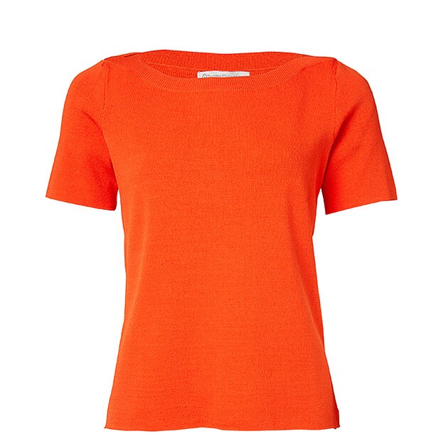 Dry Knit Boat Neck Top - Cherry Tomato Dry Knit Boat Neck Top - Cherry Tomato