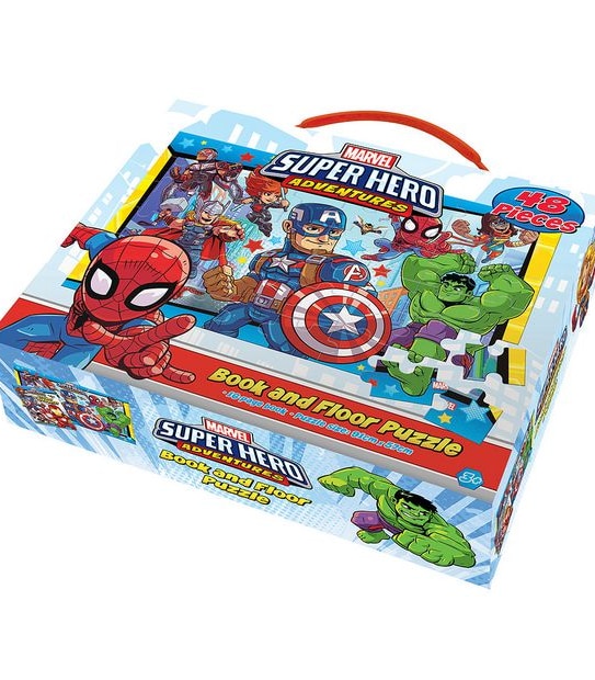 Marvel Superheroes Book And Floor Puzzle