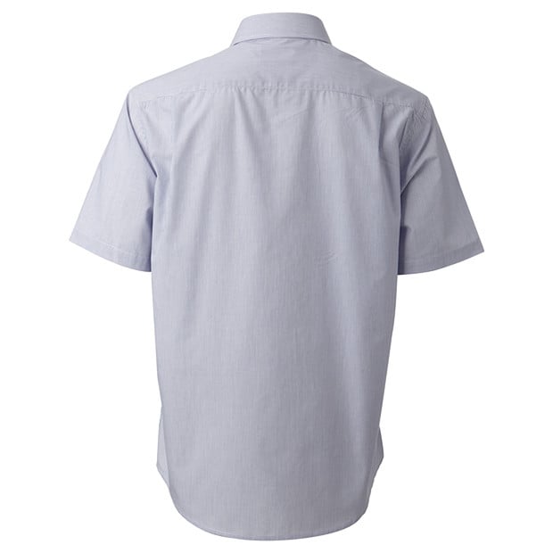 Short Sleeve Fine Stripe Business Shirt 
