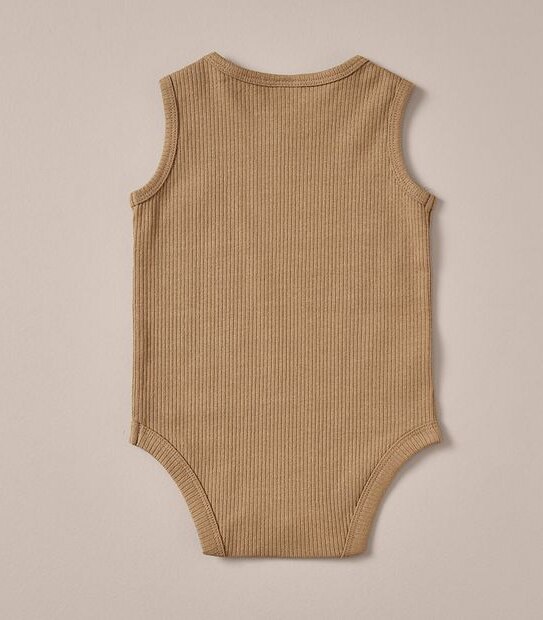 S23 246342_02 UNI SL RIB 5PK BODYSUIT OLIVNTE/BRWN