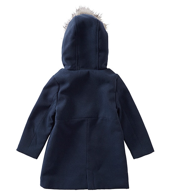 Duffle Coat With Artificial Fur Trim