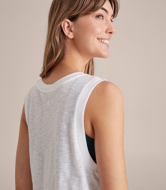 Active Slub Crop Muscle Tank Top