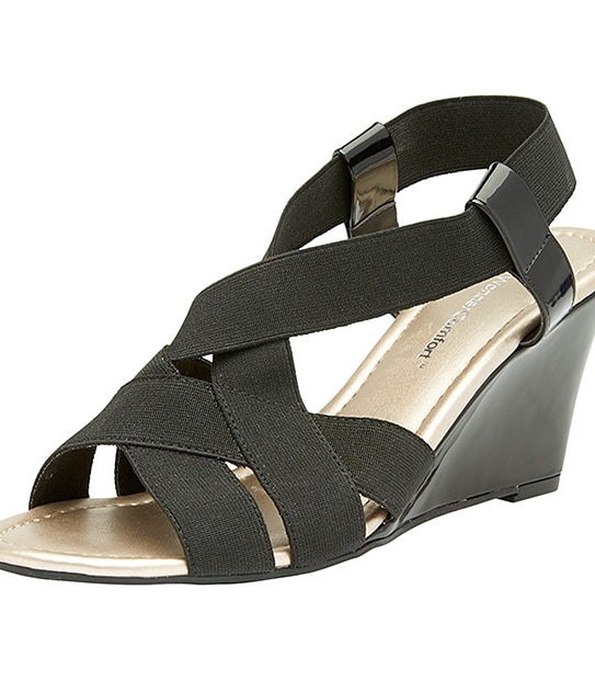 Radaka Wedge Sandals - Black | Target Australia