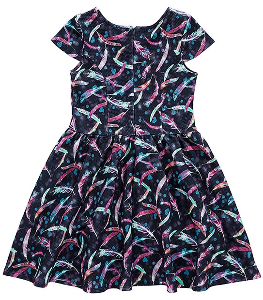 Feather Print Party Dress 2 of 3