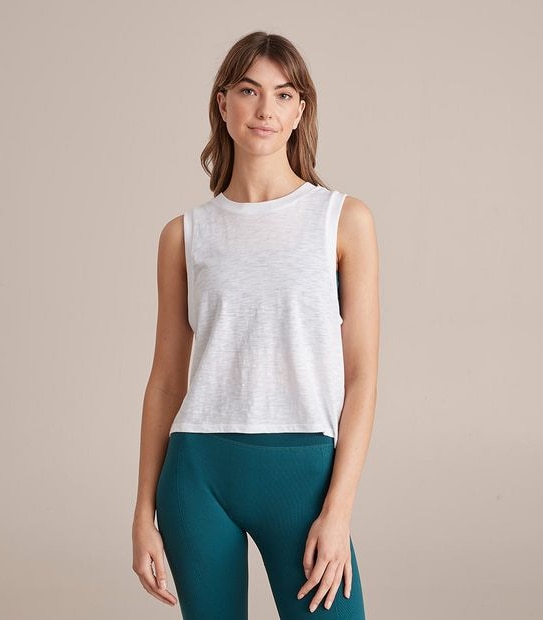 Active Slub Crop Muscle Tank Top