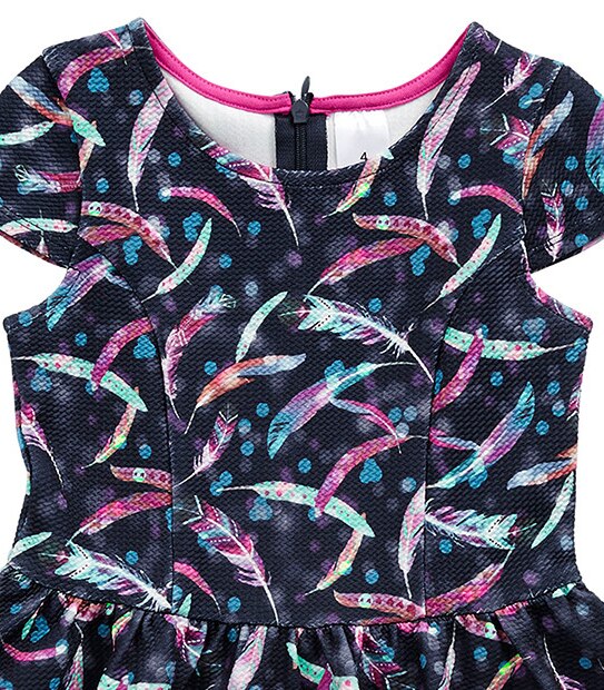 Feather Print Party Dress 3 of 3