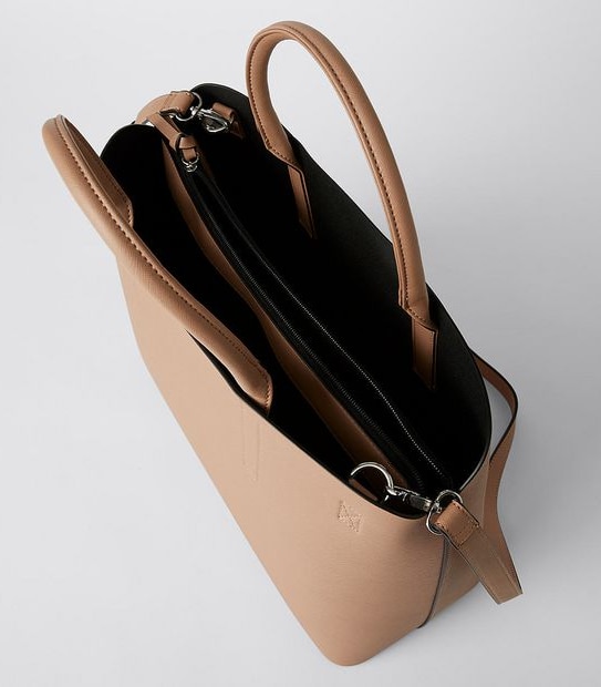 Sarah Laptop Shoulder Bag - Nude