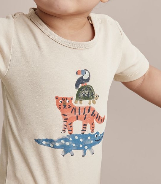 5 Pack Baby Organic Cotton Bodysuits