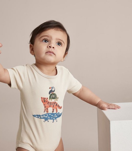 5 Pack Baby Organic Cotton Bodysuits