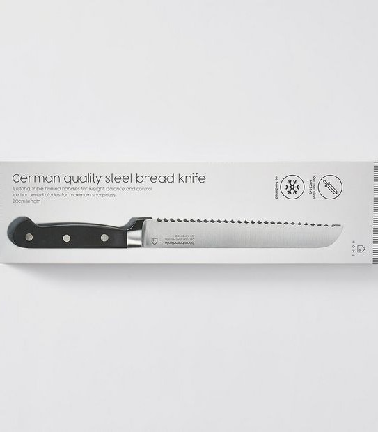 German Quality Steel Bread Knife - 20cm