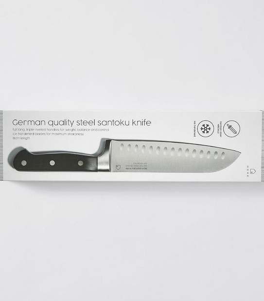 German Quality Steel Santuko Knife - 18cm