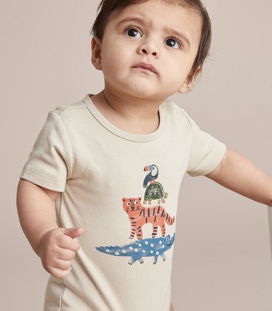 5 Pack Baby Organic Cotton Bodysuits