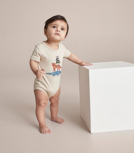 5 Pack Baby Organic Cotton Bodysuits