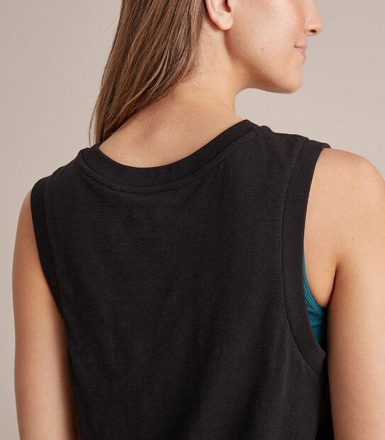 Active Slub Crop Muscle Tank Top