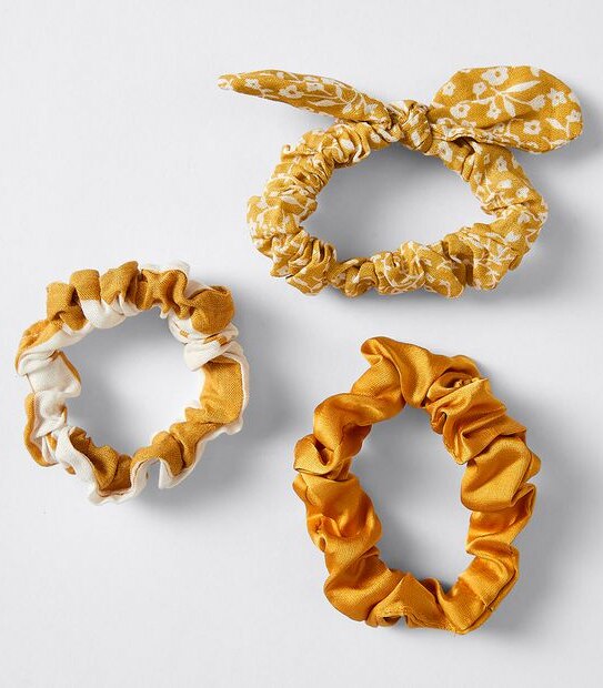 Kids Ditsy Stripe Mini Scrunchies 3 Pack