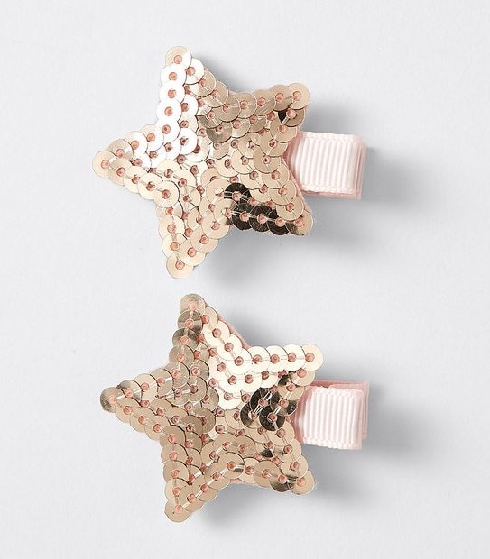 Kids Sequin Star Hairclips 2 Pack
