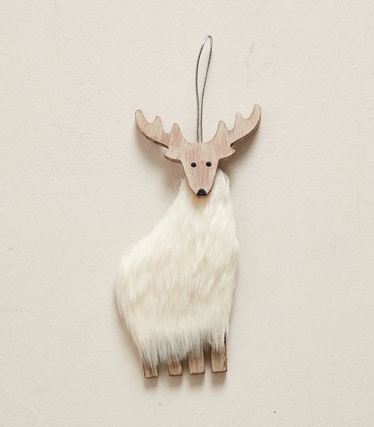 Christmas Faux Fur Reindeer Decoration