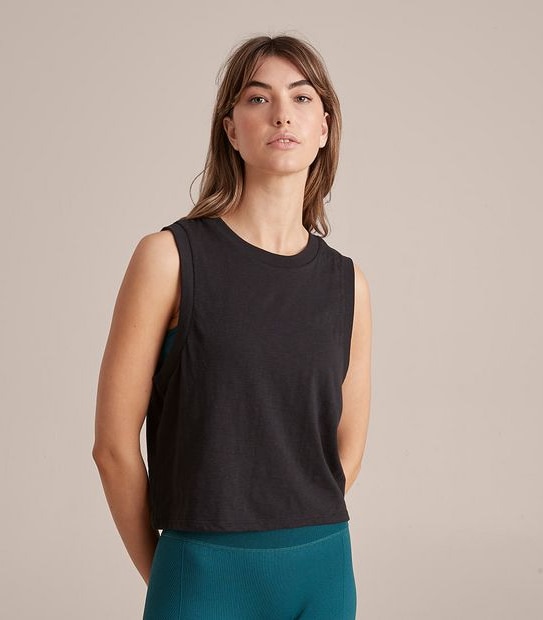Active Slub Crop Muscle Tank Top