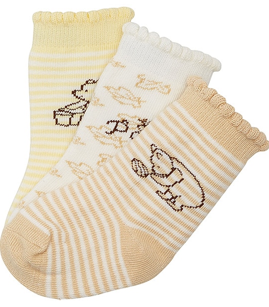 Disney Pooh 3 Pack Crew Socks