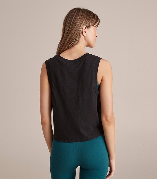 Active Slub Crop Muscle Tank Top