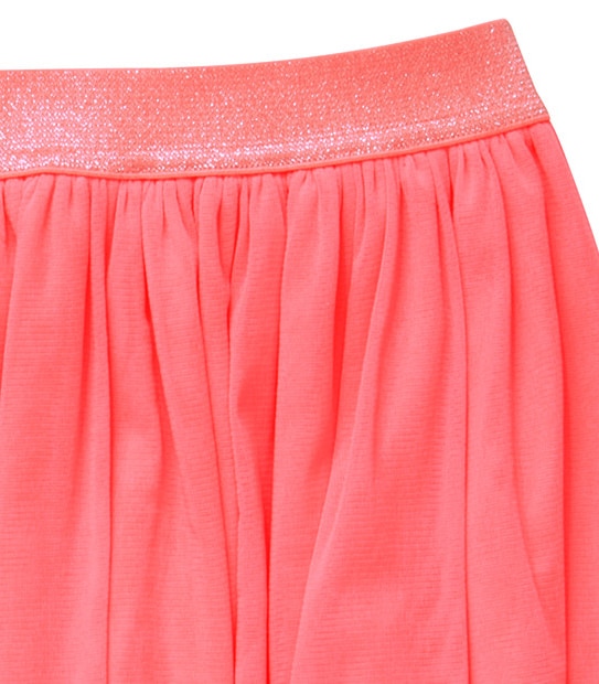 Girls' Fluoro Mesh Skirt - Neon Flamingo