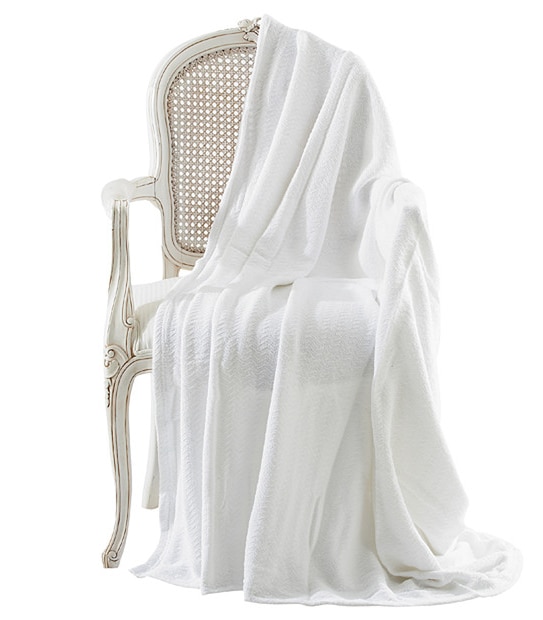 Seattle Thermal Cotton Blanket - White