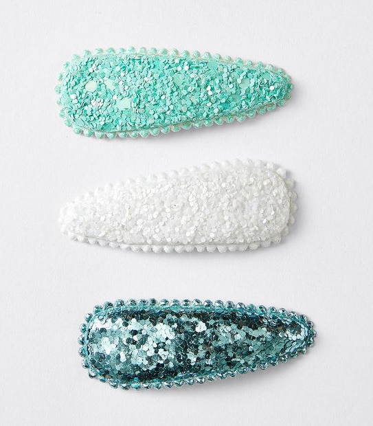 Kids Glitter Snap Hairclips 3 Pack