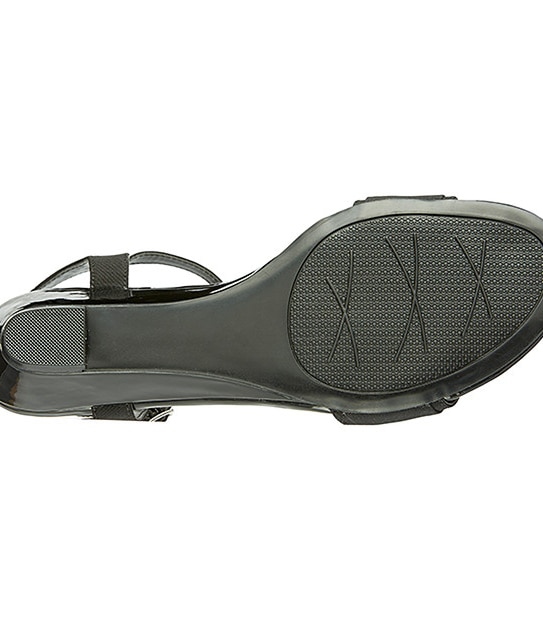 Randey Low Wedge Sandals - Black
