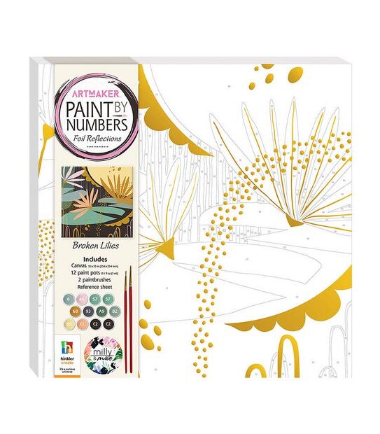 Paint By Numbers Foil Reflections - Broken Lillies