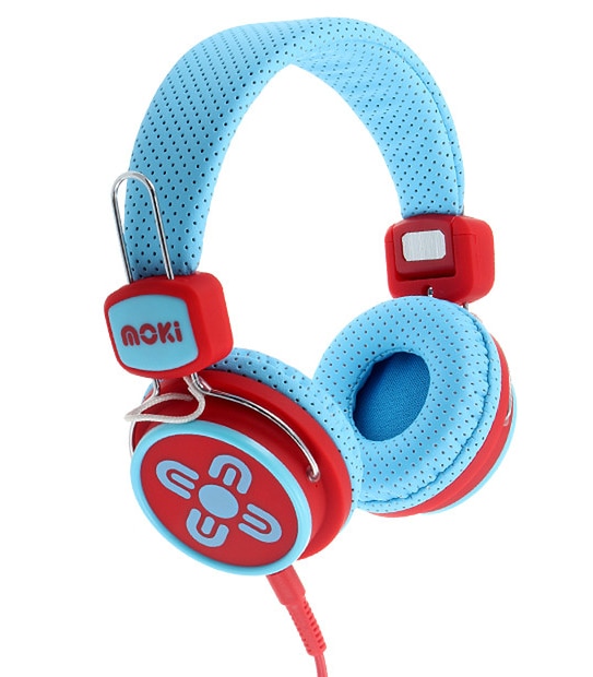 Moki Kids Safe Headphones - Blue/Red